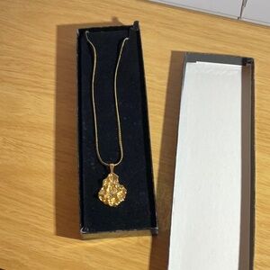 Gold nugget necklace